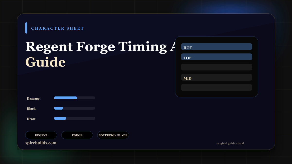 Regent forge route and timing board